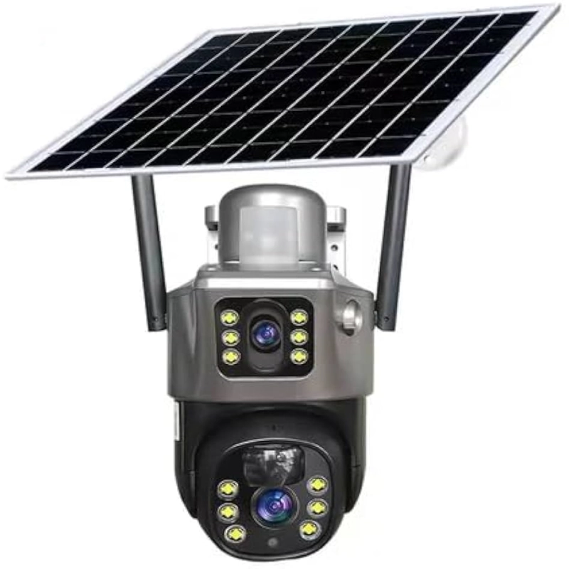 V380pro Solar PTZ Outdoor Dual Lens 4G Sim Supported Camera.