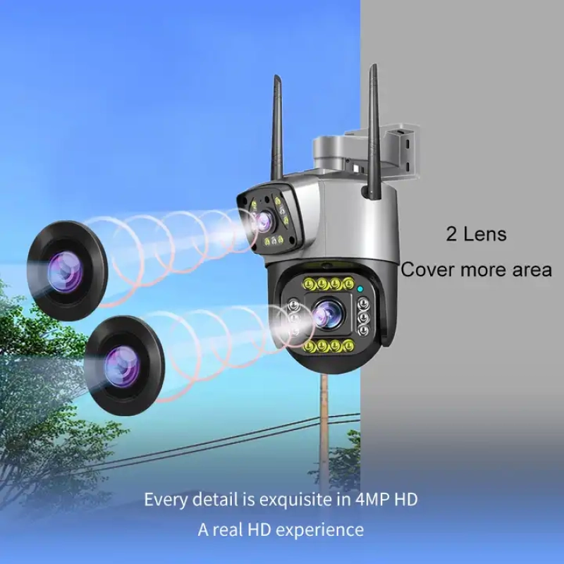 V380pro PTZ Outdoor WaterProof Dual Lens 4G Sim Supported Camera.