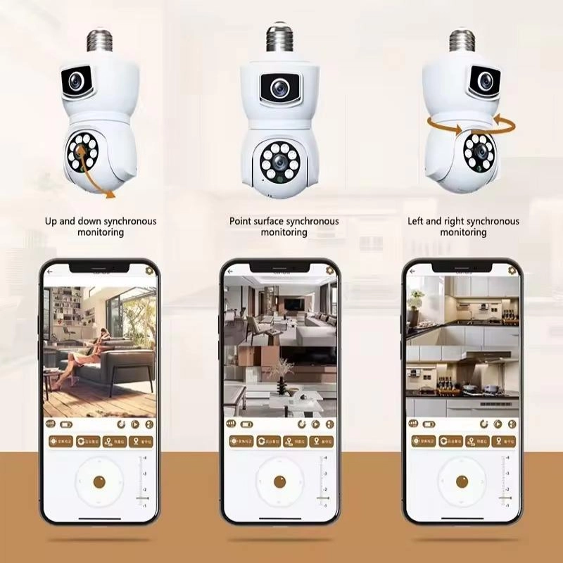 V380pro Bulb Ptz Dual Lens WiFi IP Camera