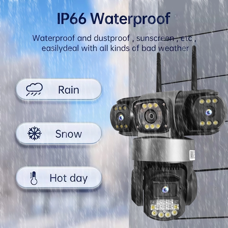 V380pro PTZ Outdoor WaterProof 3 Lens 4G Sim Supported Camera.