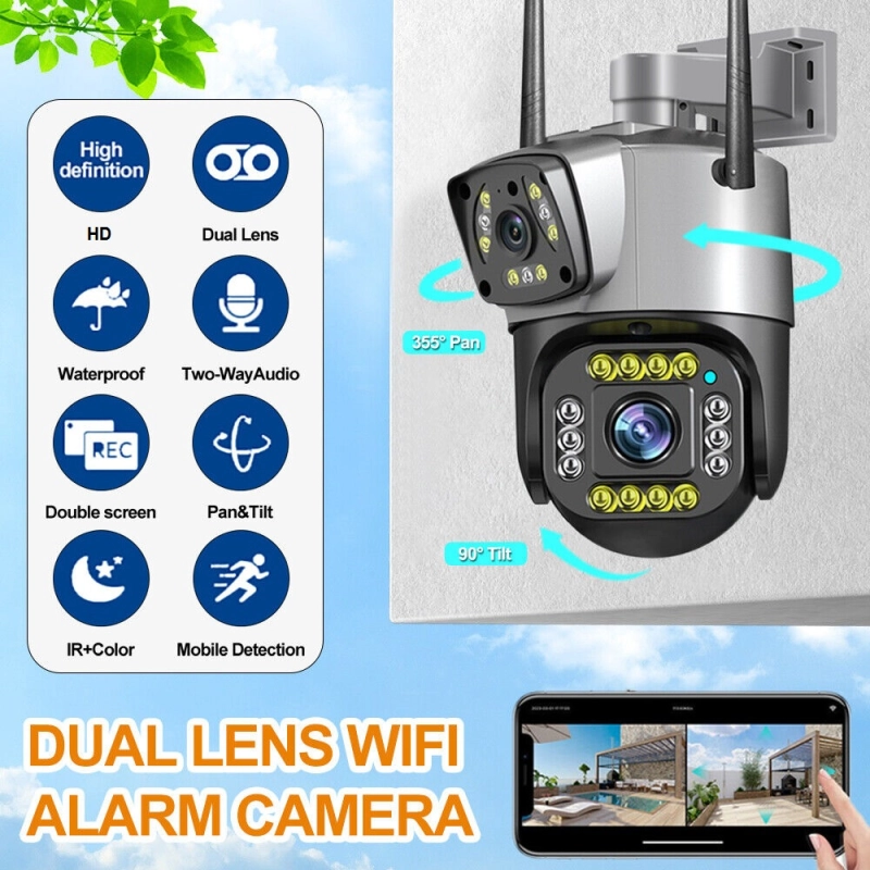 Champion Outdoor Waterproof Dual Lens Wi-Fi IP Camera.