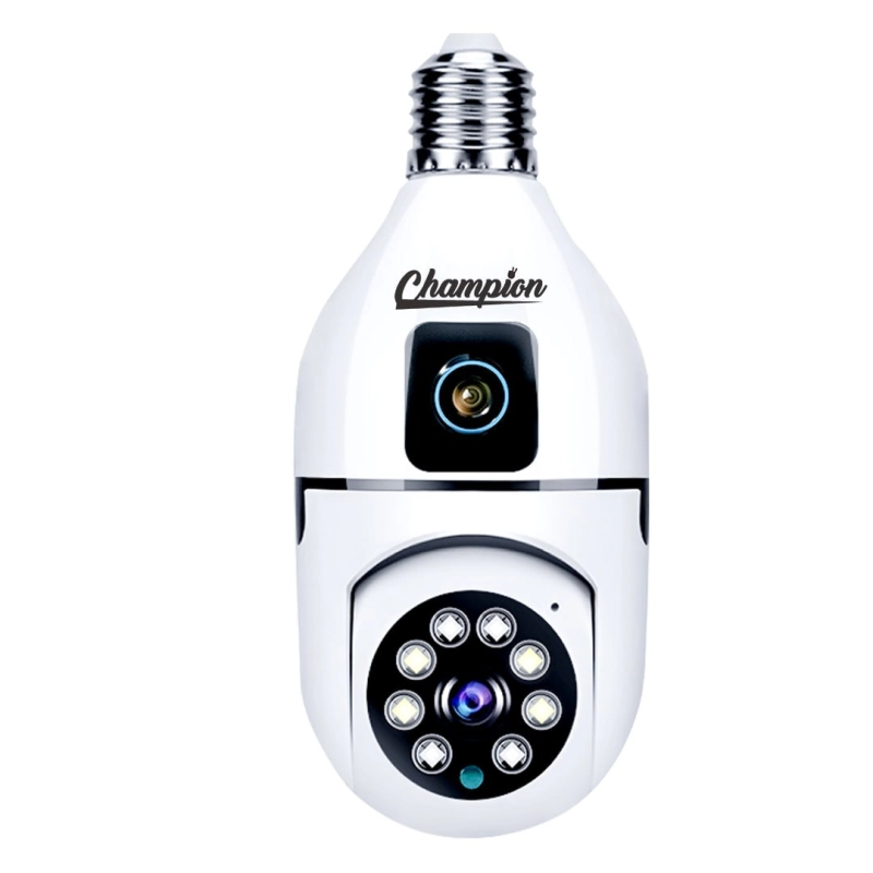 Champion Bulb Ptz Dual Lens Wi-Fi IP Camera.